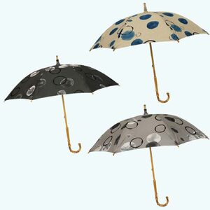傘 日傘 晴雨兼用傘 レディース 長傘 麻 UV防止 ドット柄 531901 日本製 グレー ／ まちづくり観光振興機構 和風 おしゃれ 紫外線対策 奈良県 田原本町