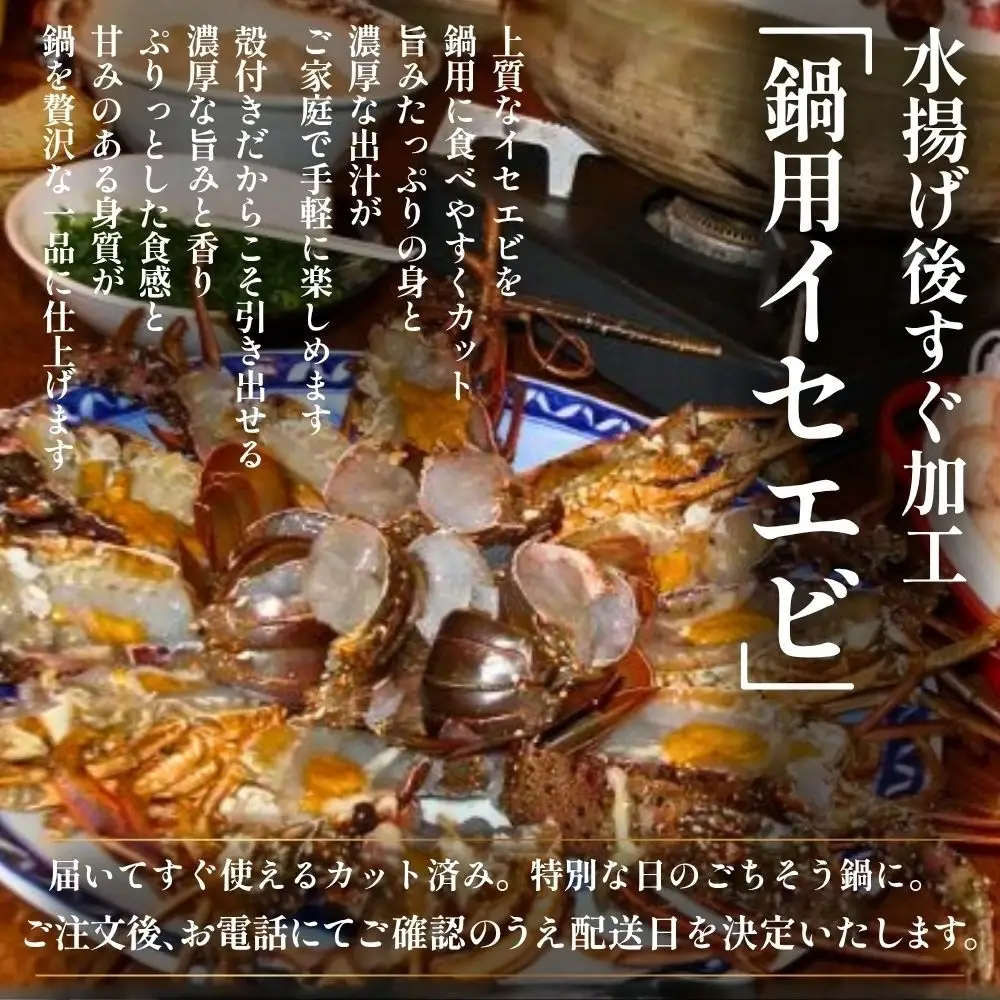 冷凍 カット済み鍋用イセエビ（2人前・約1kg）　【smr013】