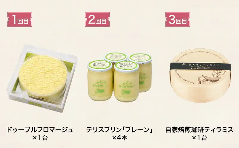 ◆3ヵ月定期便◆菓子工房フラノデリス 殿堂入りスイーツ定期便[C]( お菓子 スイーツ デザート お祝い おやつ 贈り物 ギフト 甘い 手作り 北海道 道産 富良野 ふらの )