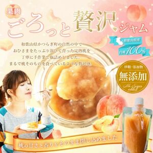 農家のこだわり桃ジャム 添加物不使用・おうち用パウチ お試し桃ジャム　1個  【aozf008】