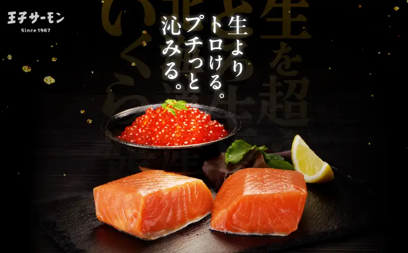 【全12回定期便（毎月）】【王子サーモン】生を超えた「とろ生サーモン」と北海道産秋鮭 いくら醤油漬セット 計580g T041-T01-05 定期便 定期 魚 お魚