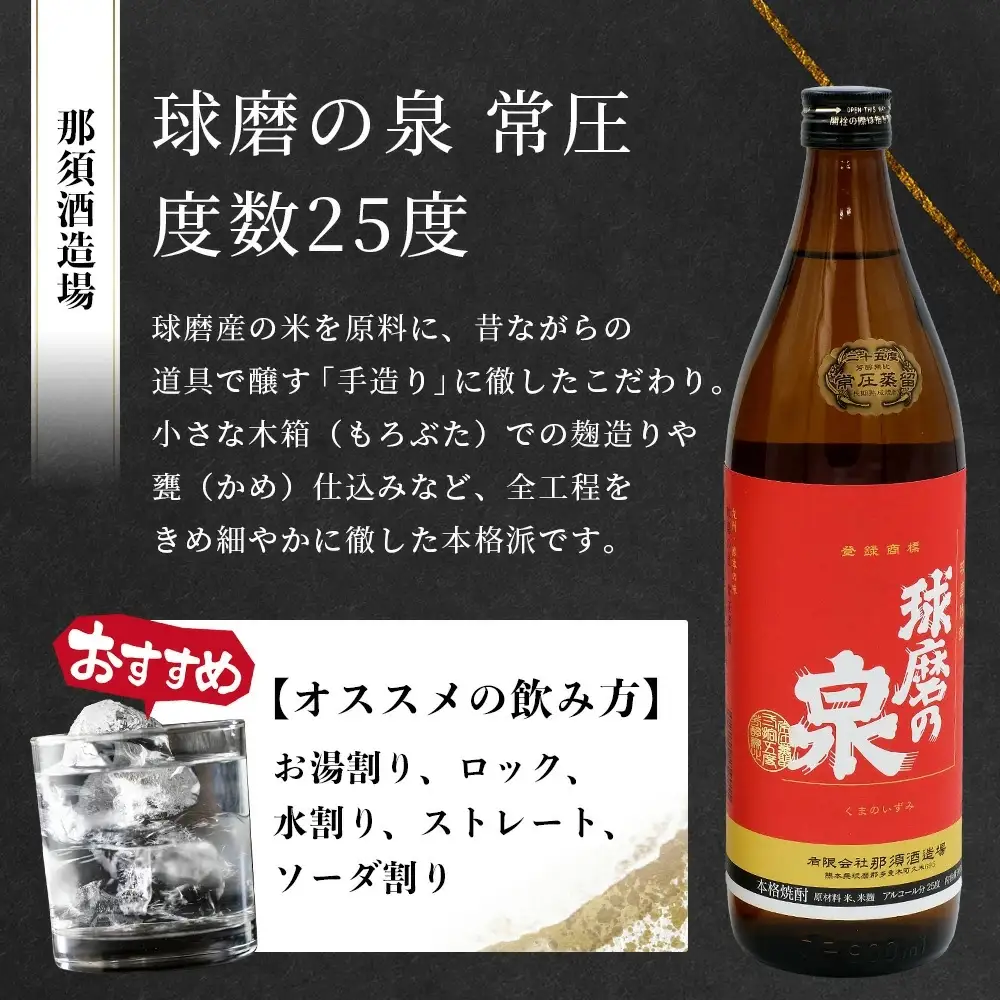 多良木の米焼酎のみくらべ 900ml×2本～球磨の泉・文蔵 015-0701
