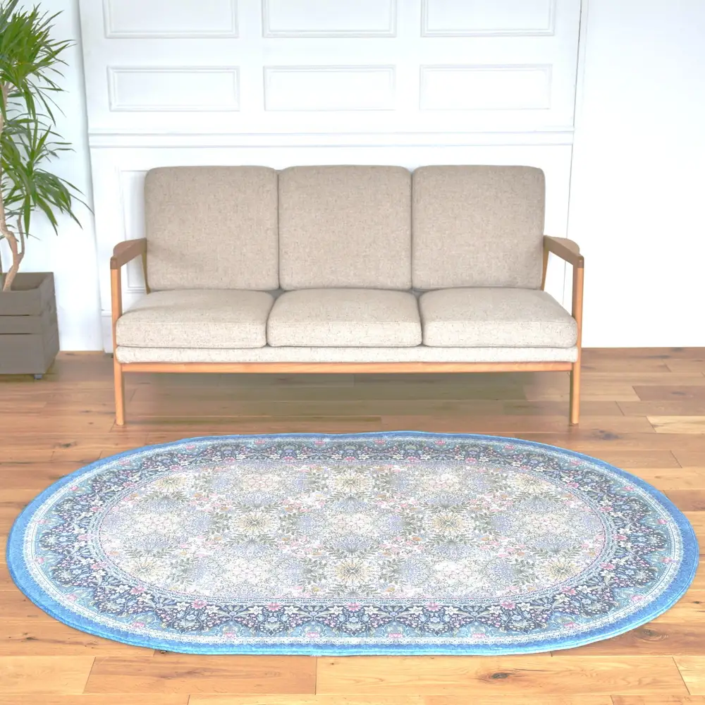 【訳あり 数量限定】ファインペイント カーペット 1枚 【楕円長方形】 130×190cm SH-3601C