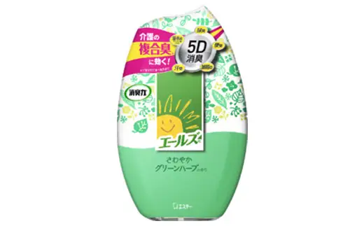 エステー消臭力エールズ さわやかグリーンハーブの香り 18個 1ケース 雑貨 日用品 消臭剤 芳香剤 ルームフレグランス 部屋 リビング 寝室 玄関 置き型  F5K-658