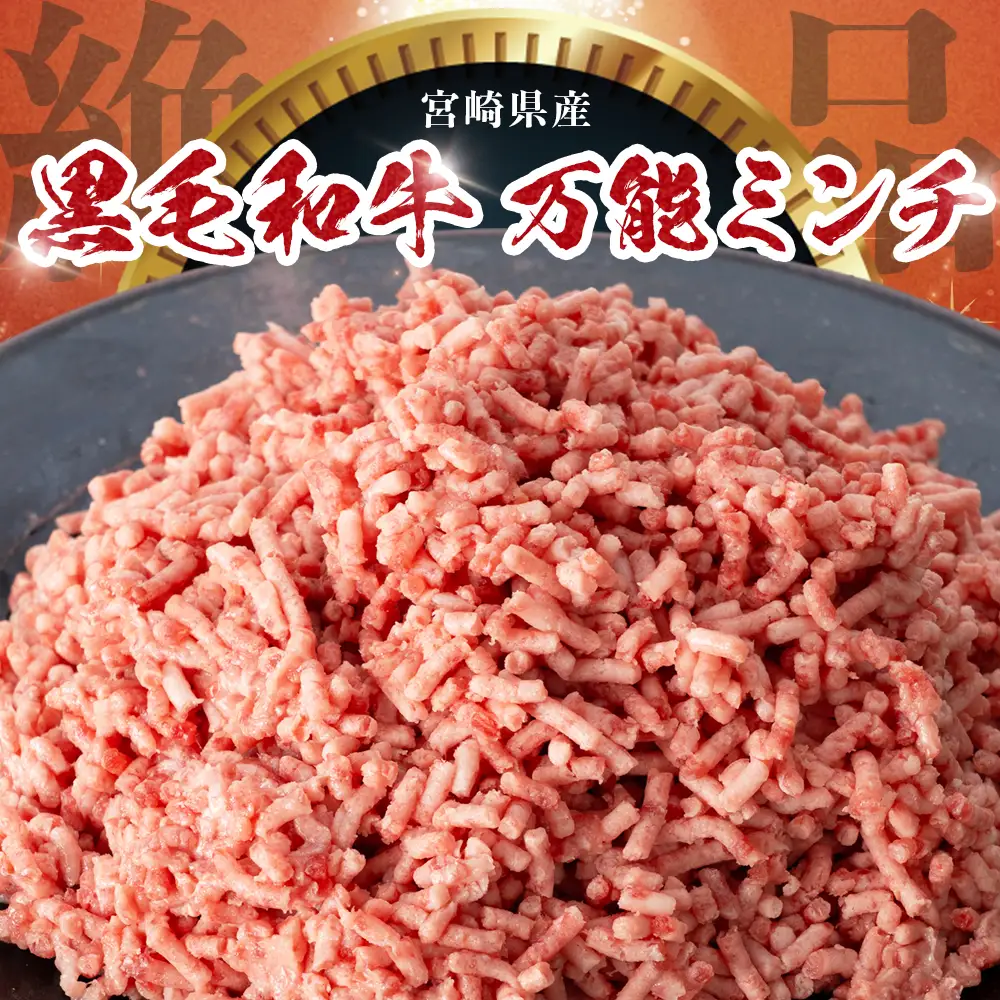 宮崎県産 黒毛和牛 万能ミンチ 約1.1kg（550g×2P）冷凍｜国産牛 牛肉 お肉 ひき肉 ミンチ パック ハンバーグ コロッケ ミートソース 三色丼 家庭用 有田牧畜産業 宮崎県 諸塚村 AR-04