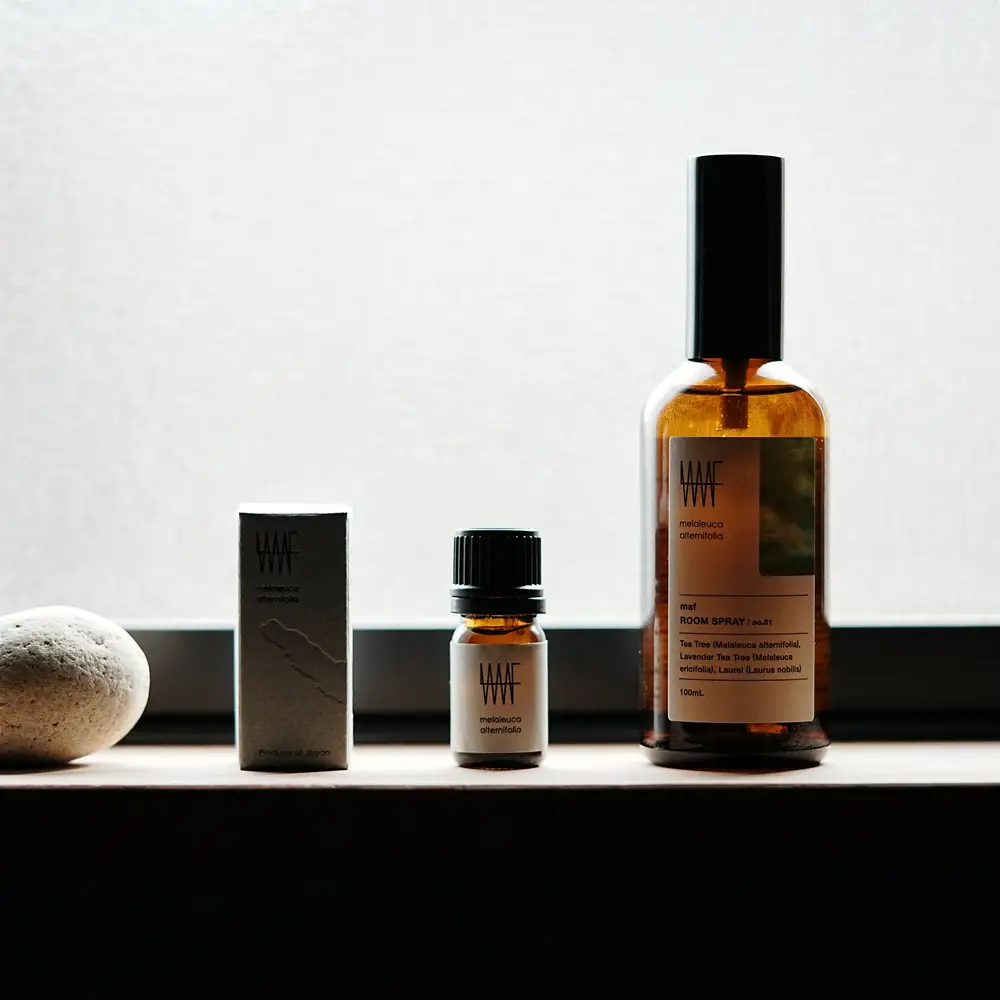 BOX SET (maf essential oil tea tree + maf cold process soap MA + maf room spray No.01)