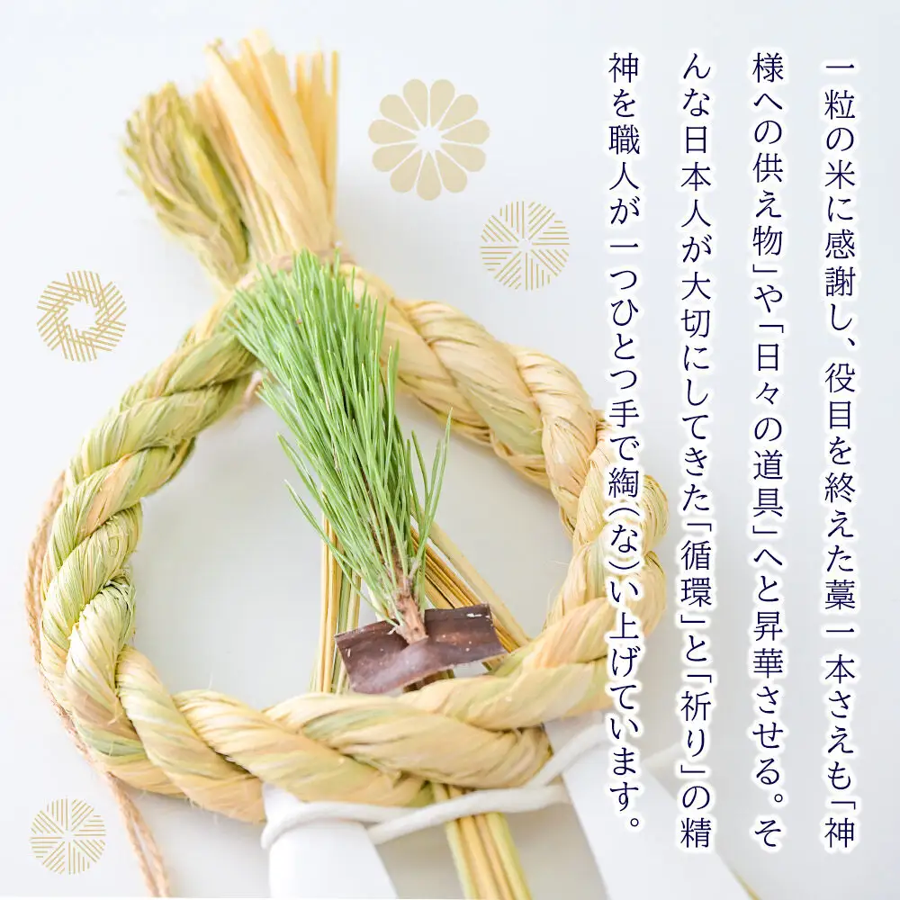 わら細工 しめ縄 しめ飾り お正月飾り 秋田県美郷町産藁使用