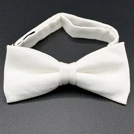 クラバットユキジ製　デニム蝶ネクタイ(オフホワイト)_装飾品・工芸品 ネクタイ・ベルト 服飾小物 _【1095859】