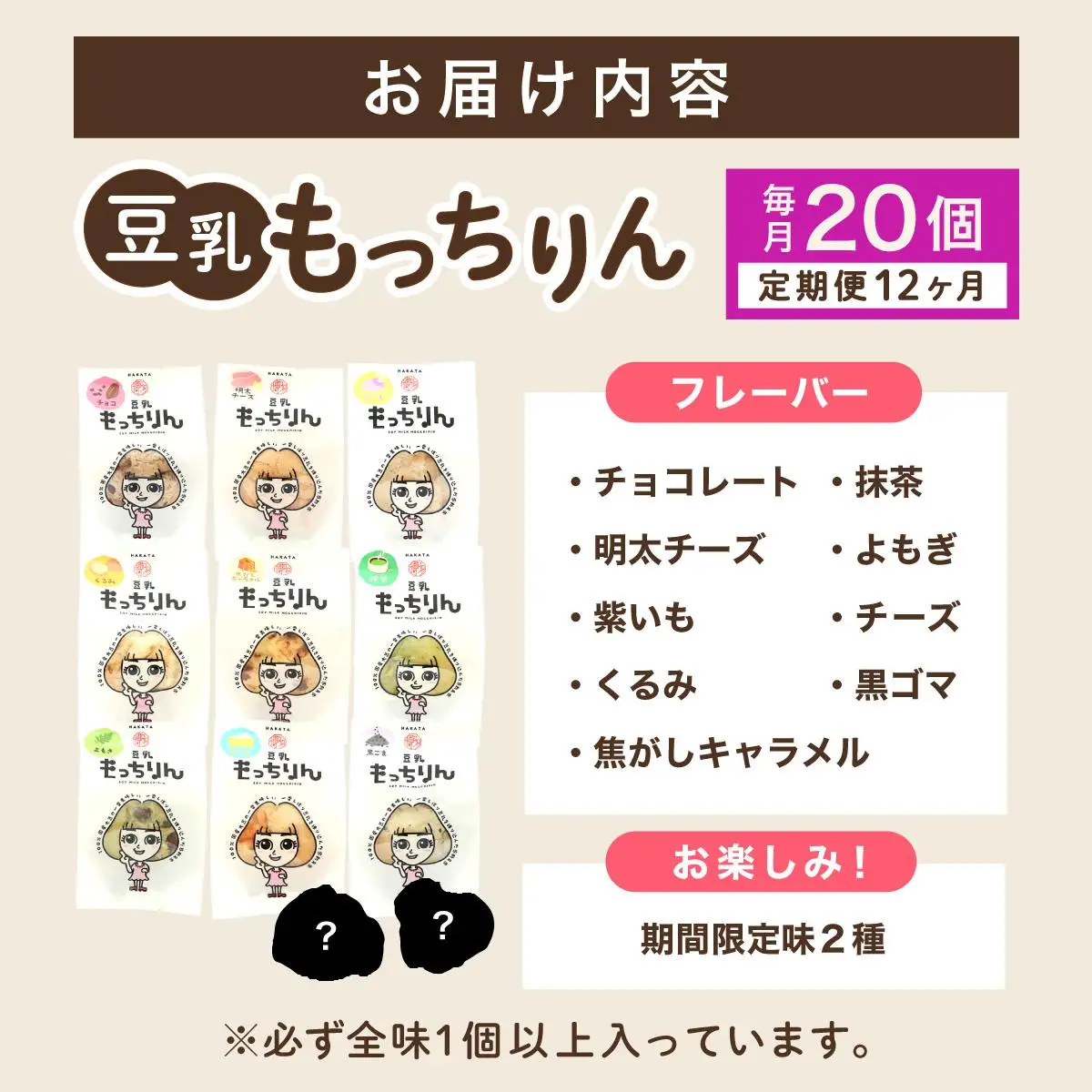  ＜定期便・全12回＞濃厚豆乳＆コラーゲン入り お豆腐屋さんの豆乳もっちりん 20個セット
