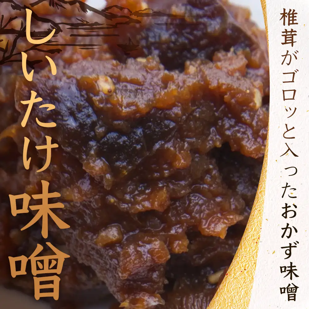 【椎茸入り油味噌】しいたけ味噌 130g×3本 常温｜味噌 みそ おかず味噌 常備菜 麹 米麹 発酵食品 加工品 おにぎり ペースト アレンジ 調味料 もろっこはうす 宮崎県 諸塚村 MO-42