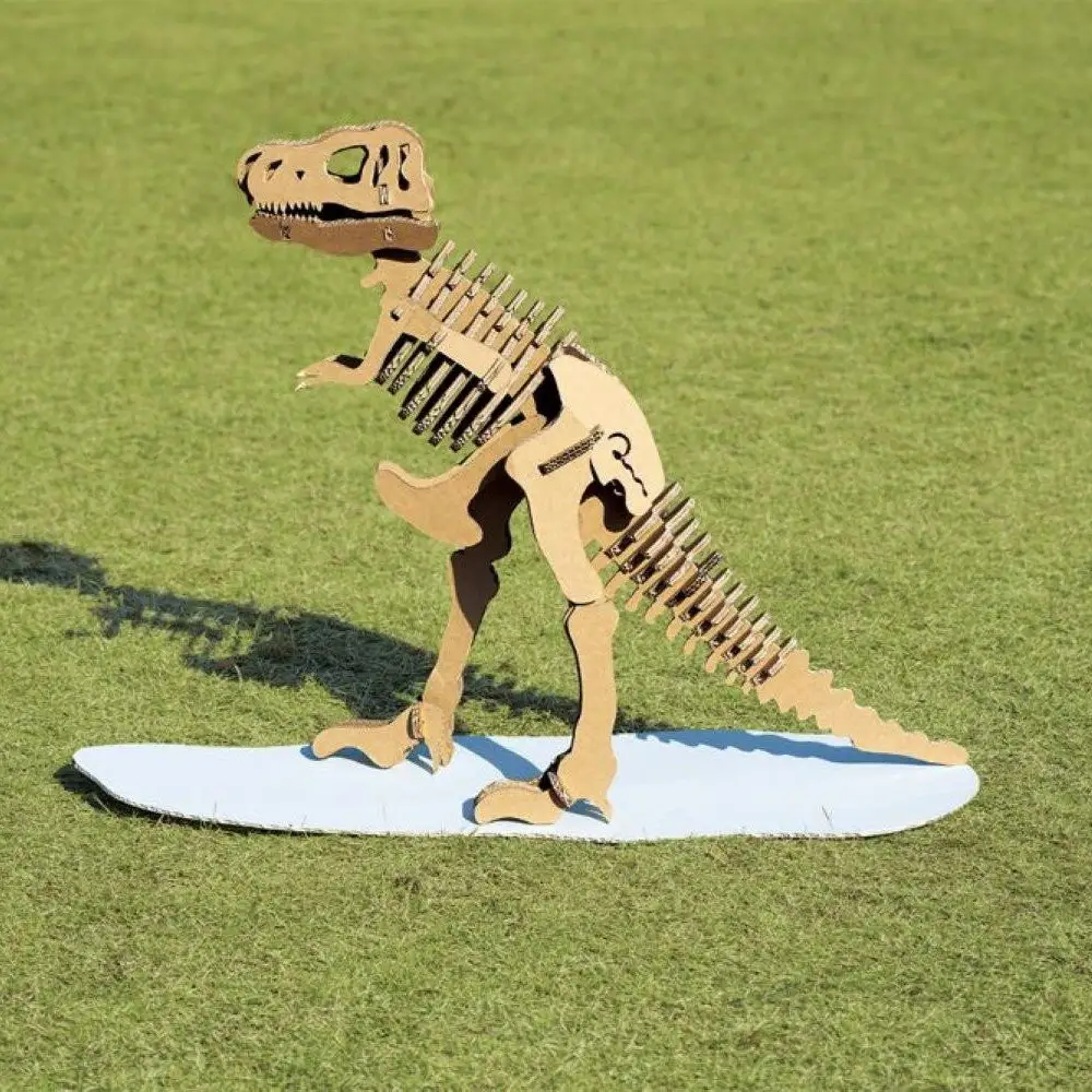【Qumu】大型ダンボール骨格標本キット　ティラノサウルス