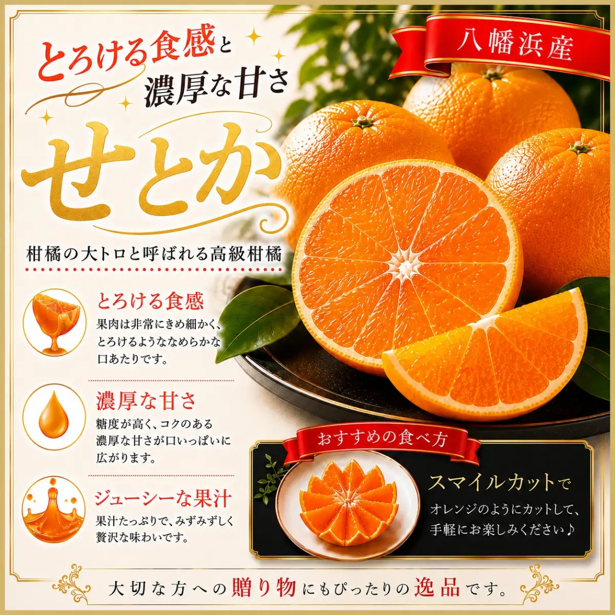 【先行受付】極撰柑橘【雅】光センサー合格品・柑橘の大トロ「 せとか 」約2キロ　【C39-47】【配送不可地域：離島】【1380610】 YWTF024