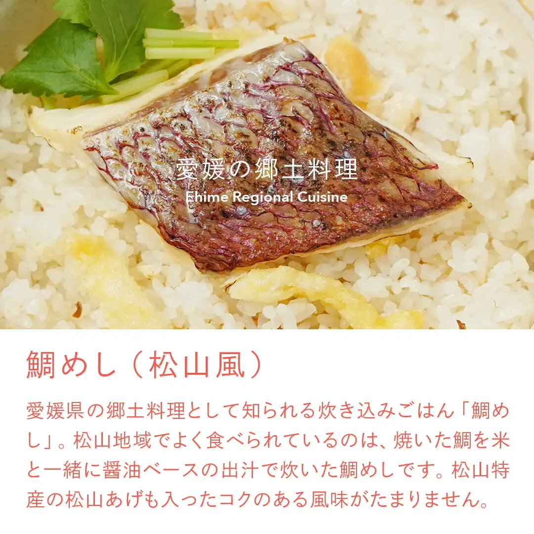 鯛めしの素 [紅] AKA-松山風- (2 合炊き) 【愛媛産真鯛】|  国産 瀬戸内海産 お取り寄せ 郷土料理 ふるさとの味 高級 本格 炊き込みごはん 炊飯 松山あげ MEDETAIME   贈答 ギフト ぎふと 内祝い お返し お見舞い お供え お中元 お歳暮 プレゼント 愛媛 松山 【FCT026】