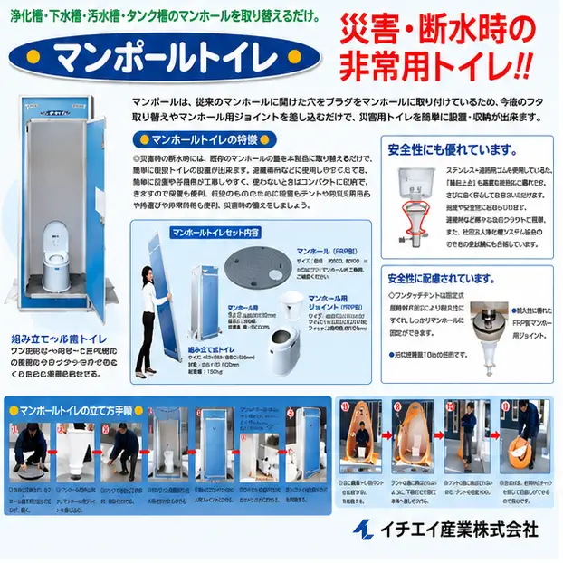 非常用トイレ マンポールトイレセット（マンホールサイズφ600） / 和歌山 田辺市 災害用 災害用トイレ 地震 防災グッズ  【ies003】