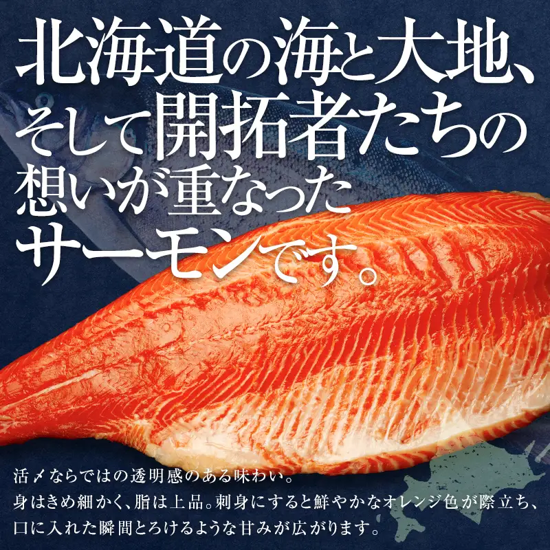 開拓の志 武揚サーモン 「森町」 活〆1本 ＜株式会社 ワイエス海商＞ サケ さけ 鮭 海鮮丼 海産物 森町 ふるさと納税 北海道 mr1-1342