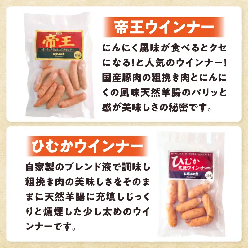 ひむか工房バラエティセットC(ギフト箱入) 5種 ウインナー フランク ハム