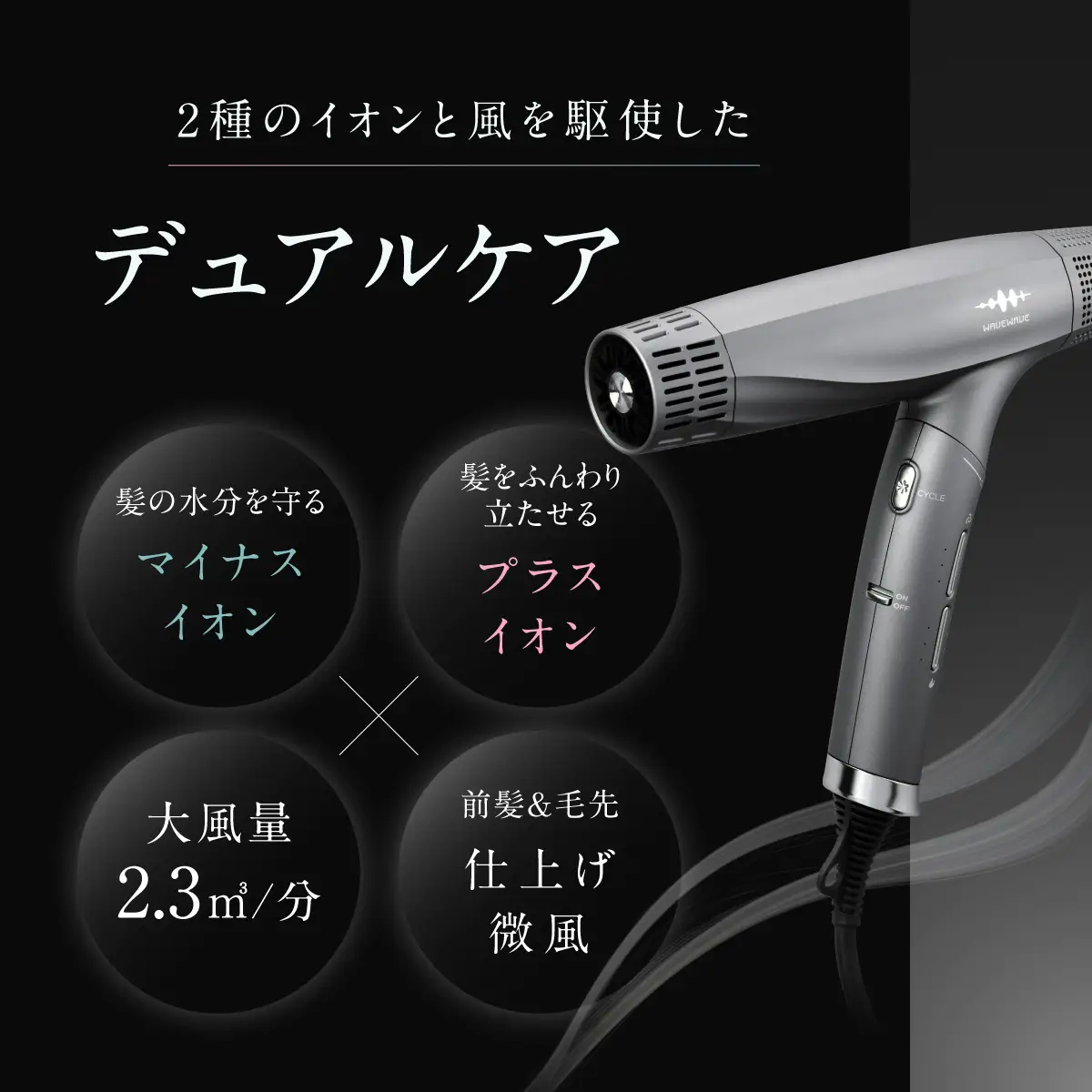 WAVEWAVE DualCareDryer デュアルケアドライヤー ホワイト