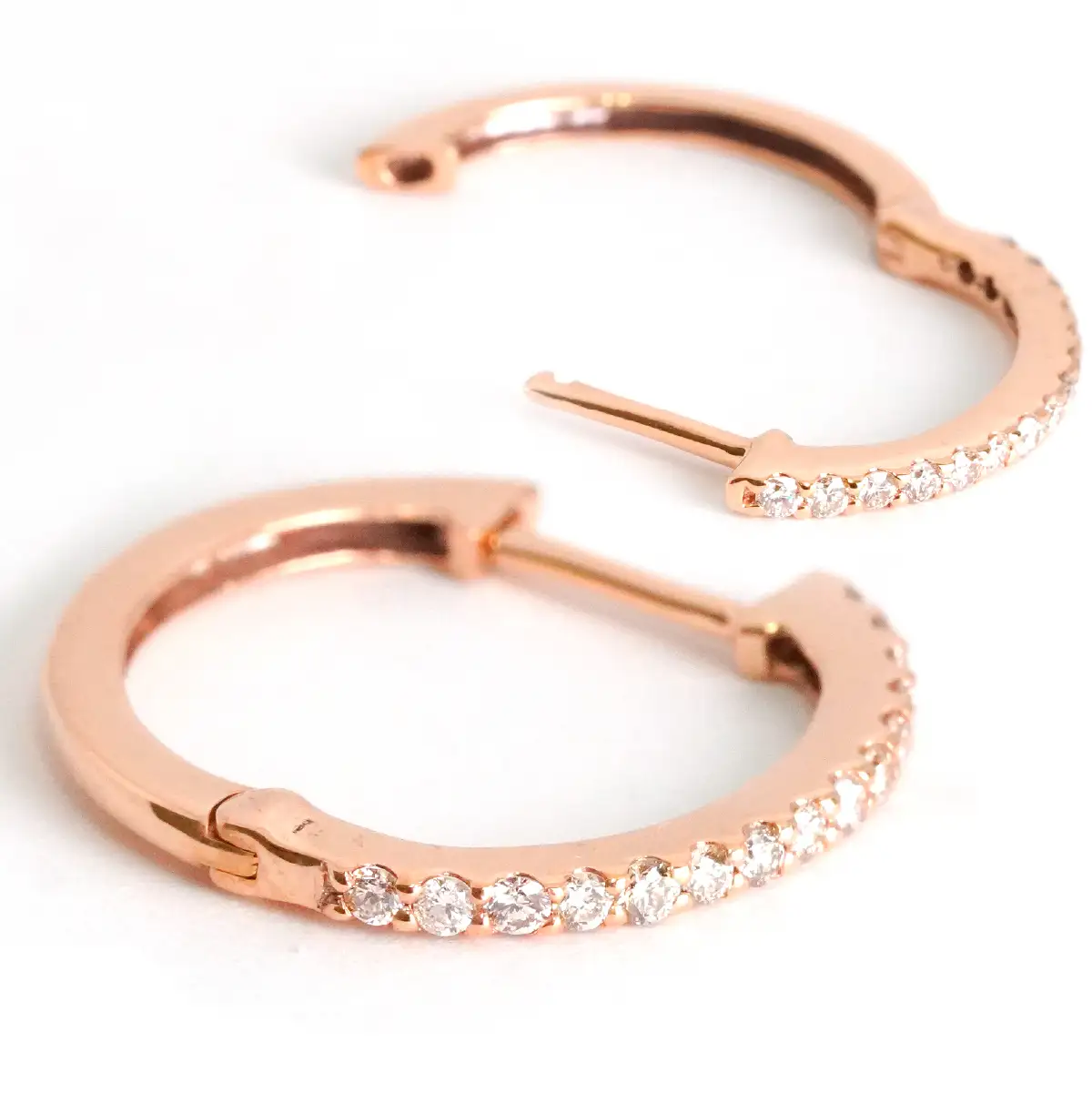 0.3ｃｔ 中折れ式ピアス ピンクゴールド 管理番号RTJ-020 246-005-c