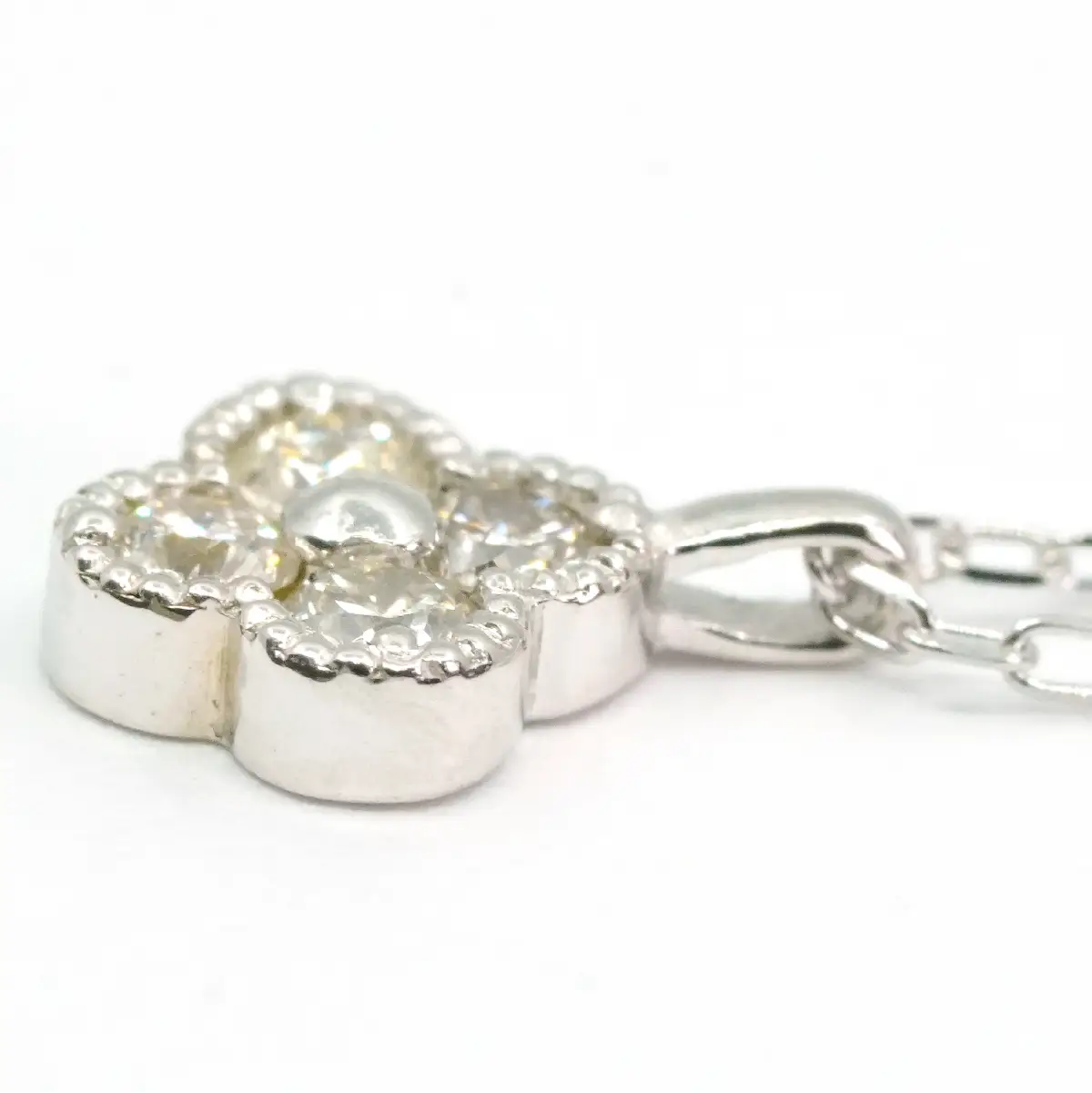 0.11ｃｔ 10金 ネックレス ホワイトゴールド 管理番号RTJ-022 246-007-b