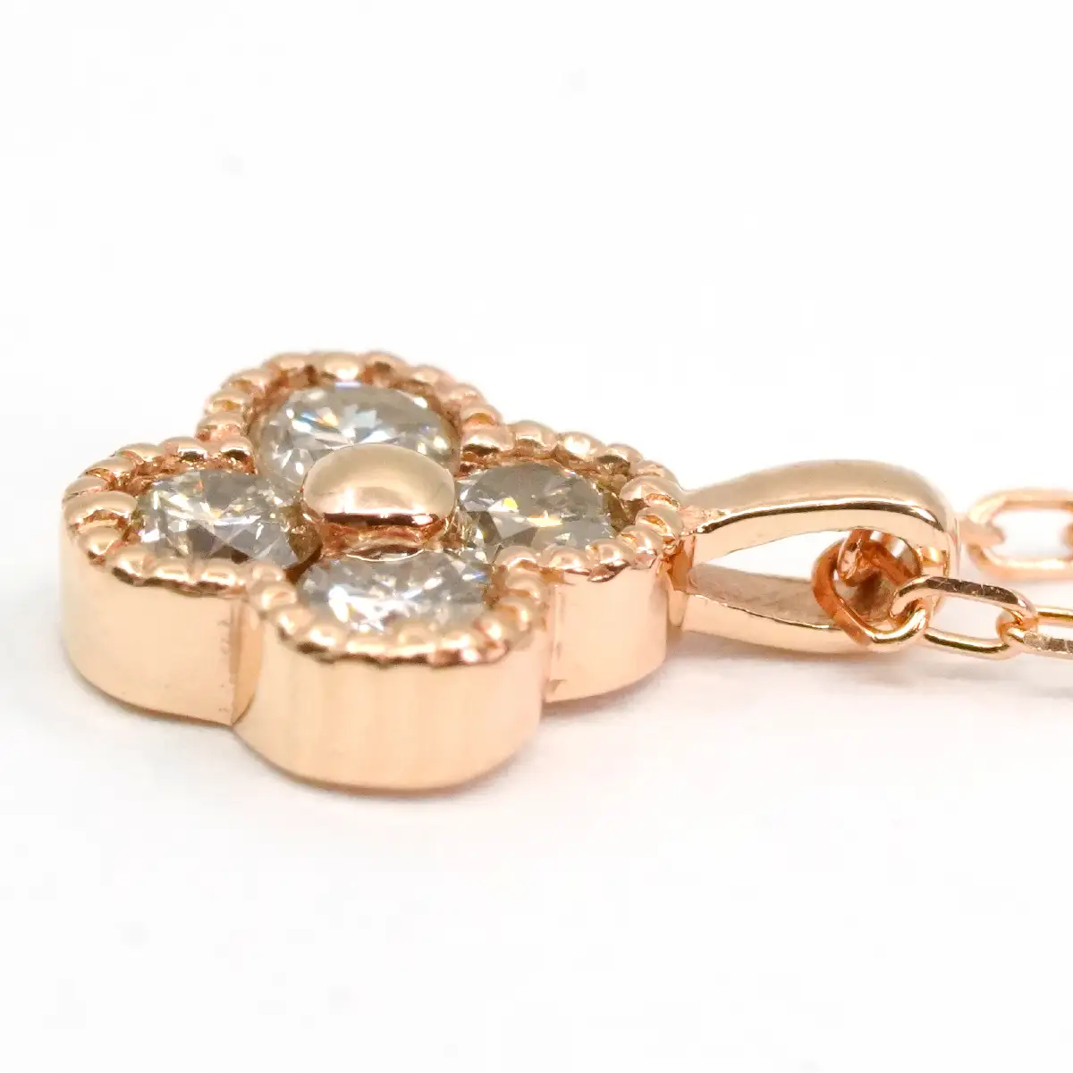 0.11ｃｔ 10金 ネックレス ピンクゴールド 管理番号RTJ-022 246-007-c