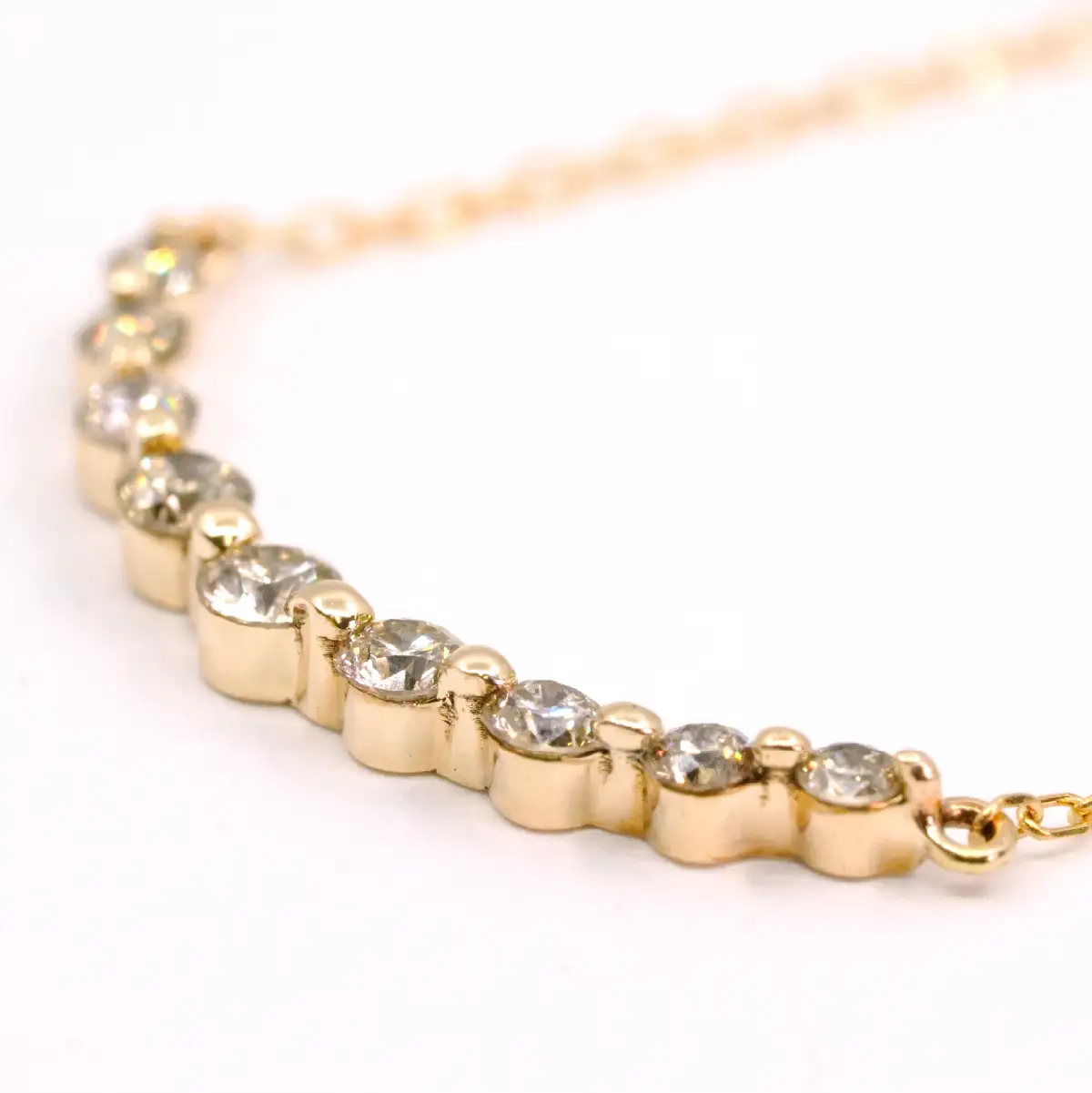 0.2ｃｔ 10金 ラインネックレス イエローゴールド 管理番号RTJ-037 246-008-a