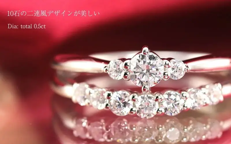Pt950　0.50ct　テンダイヤモンドリング-R0223