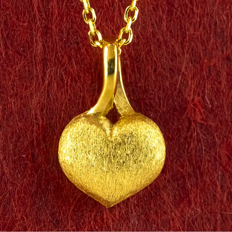 ハート 24金 純金 ネックレス 造幣局検定刻印付 ペンダントトップ レディース ゴールド 24k K24 131205100 SWAA378-a
