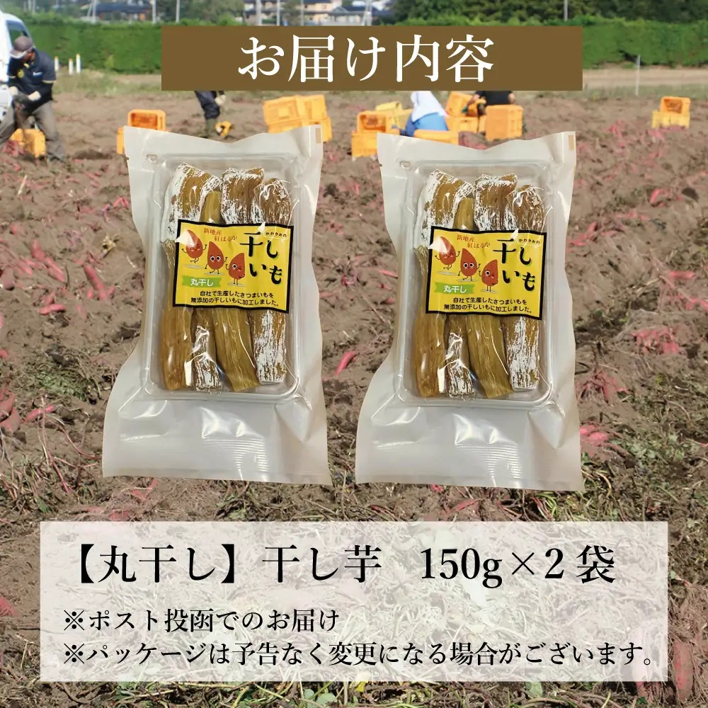 福島県新地町産 紅はるか 干し芋 (丸干し150g) ×2袋 ＜2027年1月発送＞ | おやつ 無着色 さつま芋 スイーツ デザート 人気 高評価 サツマイモ ほしいも 福島県 新地町 送料無料 離乳食 子供 赤ちゃん さつまいも ダイエット 復興 和菓子