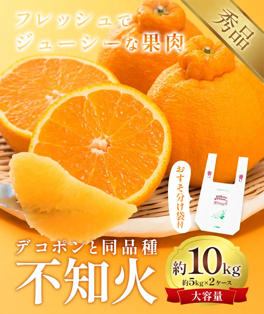 不知火 計10kg しらぬい 日本フルーツ株式会社 デコポン