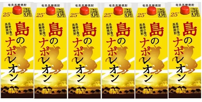 黒糖焼酎　島のナポレオン1,800ml紙パック6本セット　mkmt10