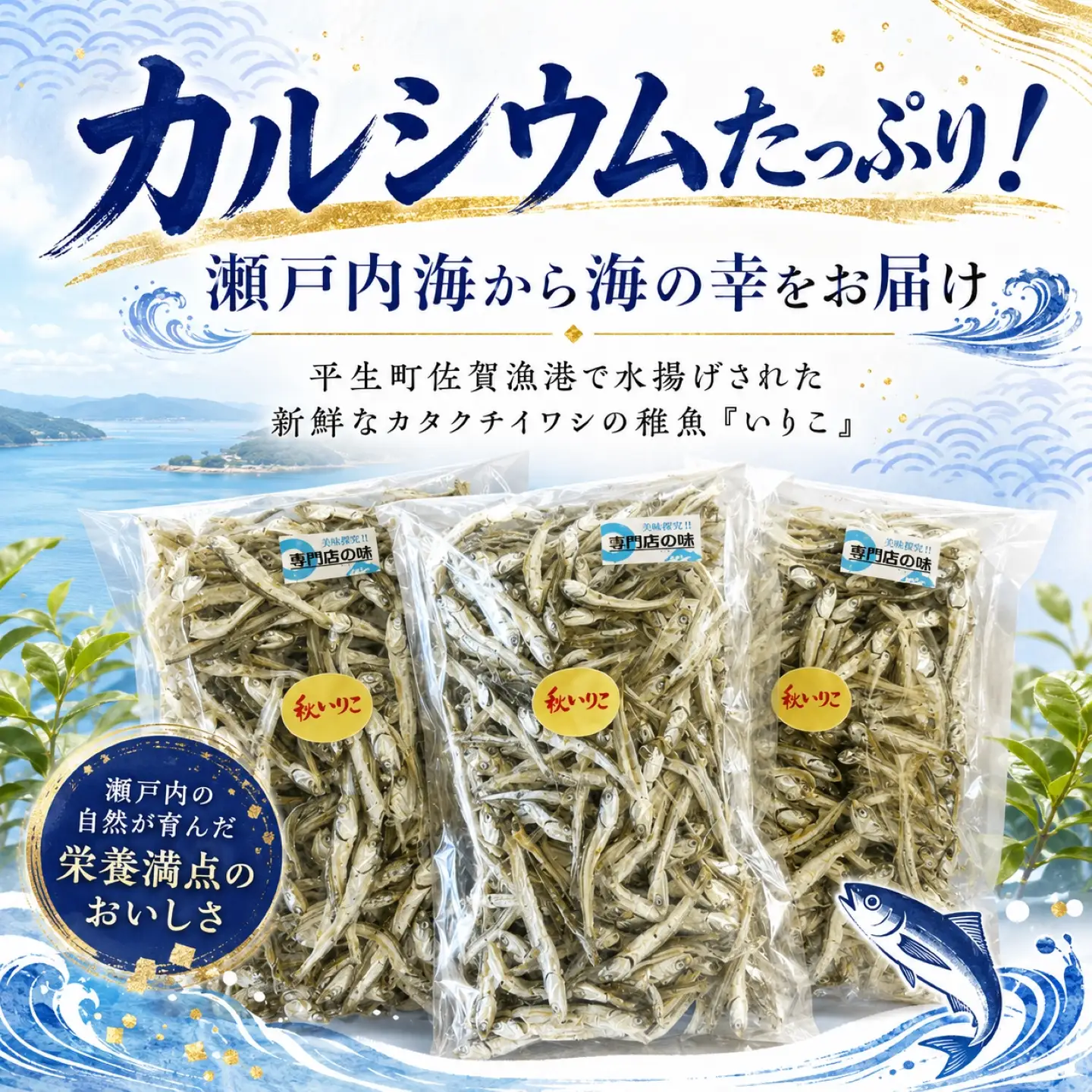 瀬戸内海産　秋いりこ（200ｇ×3袋×2セット）