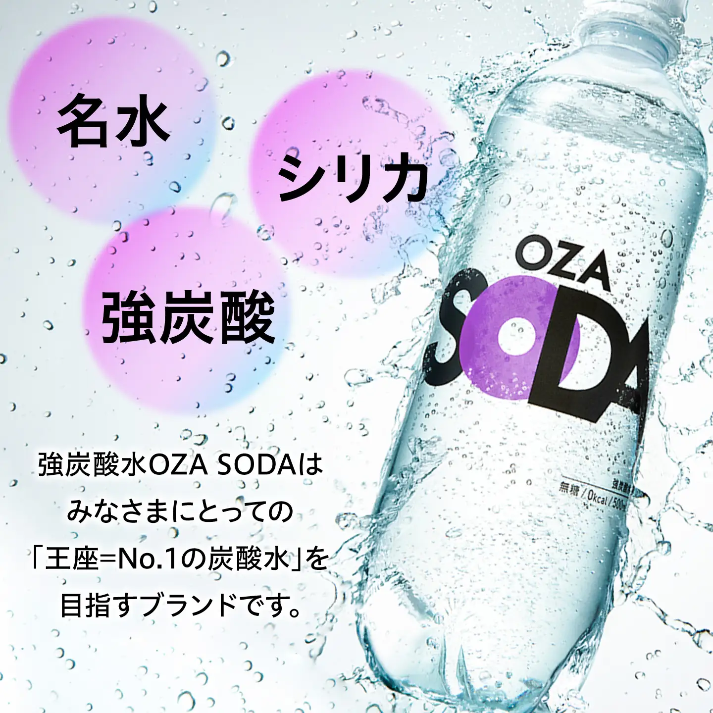 強炭酸水 OZA 500ml 24本 ARFL001 炭酸 飲料