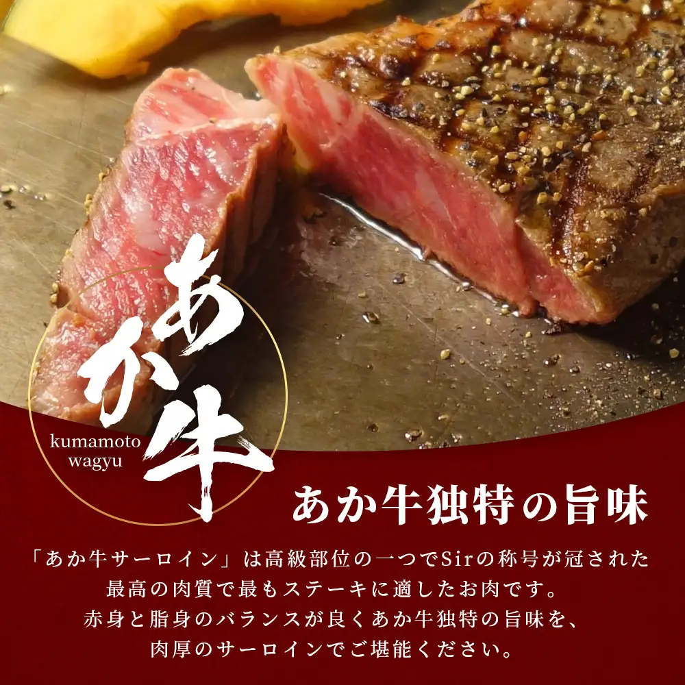 熊本和牛 あか牛 サーロインステーキ 600g (200g×3枚) あか牛のタレ付き ステーキ サーロイン 牛肉 お肉 肉 和牛 冷凍 熊本県産 タレ付き  046-0766