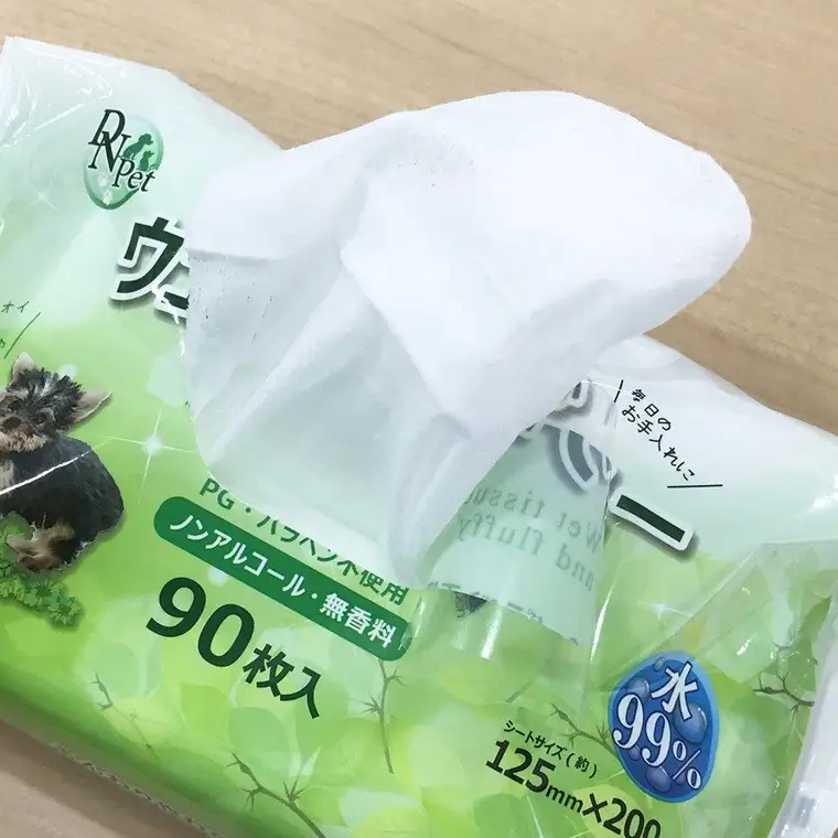 ペット用 ウェットティシュー DN-Pet 90枚 3個パック×12入 ウェットティッシュ PG パラベン不使用 ノンアルコール 無香料 ペット用品 消耗品 日用品 富士市 [sf088-005]