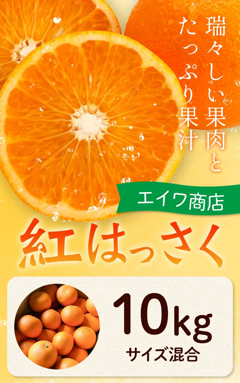 紅はっさく サイズ混合 10kg エイワ商店