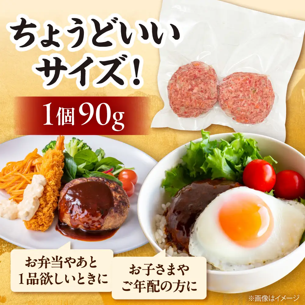 博多和牛使用 合い挽きハンバーグ 90g×10個 [BGBY004] ハンバーグ