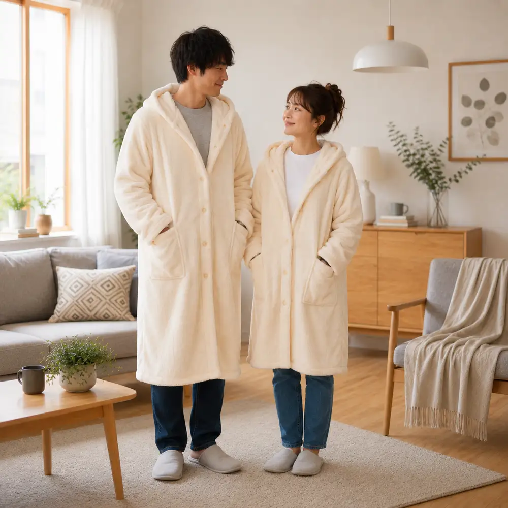 吸湿発熱ホットテックス® あったか 着る毛布 1枚 A-35110Y 130Y IV