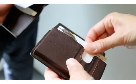 【こだわりの革アイテム】名刺ケース 　コードバン仕様（ネイビー）1087034　革製品 レザー 名刺入れ