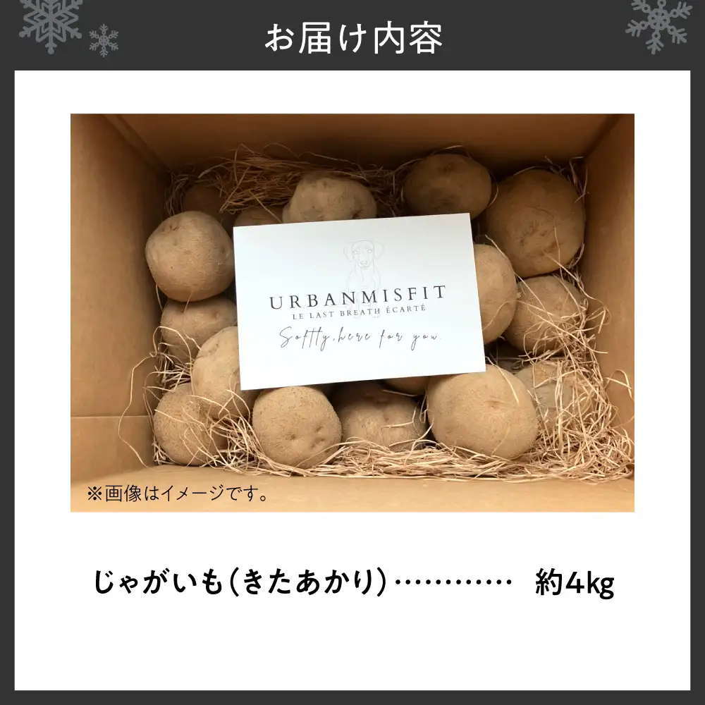 【先行受付】じゃがいも（きたあかり）約4kg | 野菜 芋 ジャガイモ 北海道 札幌市