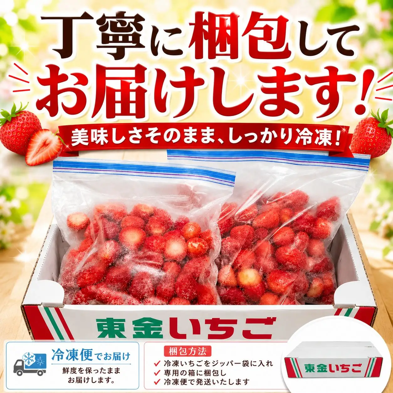 急速 冷凍 いちご 冷凍 2kg ｜ 市東農園