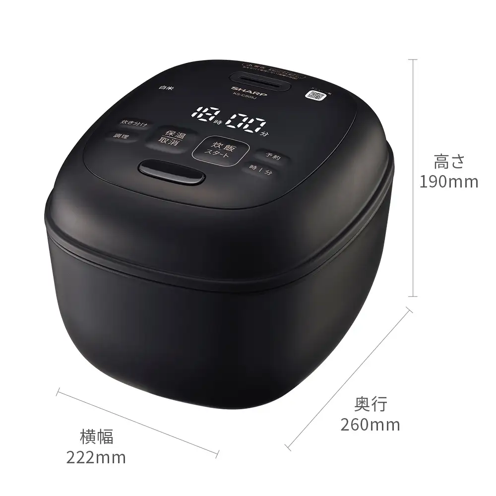 F168 SHARP ジャー炊飯器 KS-CS05J-W(ホワイト) 