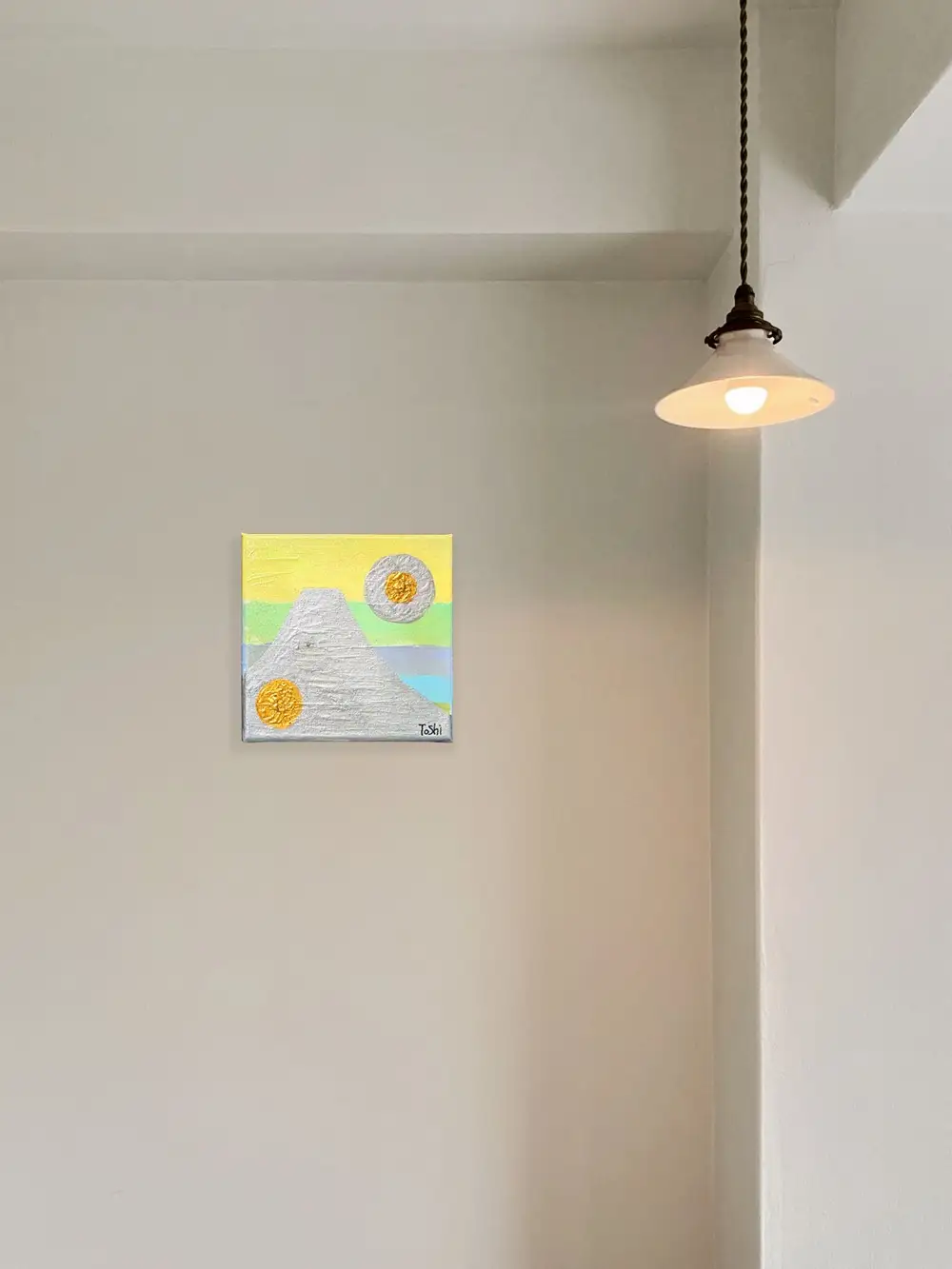 絵画 富士山溶岩パワーアート「富士彩響4安定の輝き」 絵画