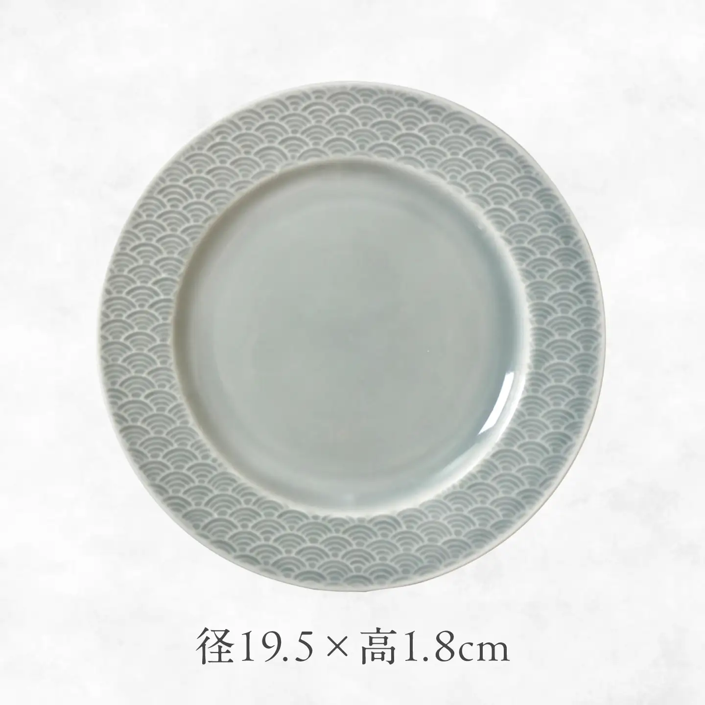 【美濃焼】 吉祥 19リム皿 青海波 2枚セット 瑞浪市 / JS企画 小田陶器  陶器 食器 お皿 皿  お皿 リムプレート 丸皿[AZAZ333]