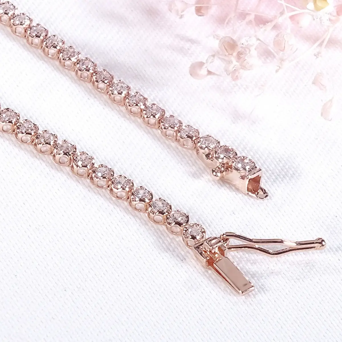 K18PG【1.0ct】ダイヤモンド テニス ブレスレット CSBL00020-18P SWAV088-b