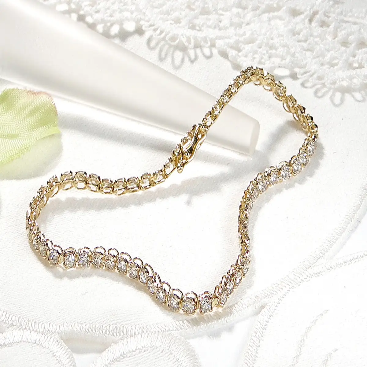 K18YG【2.0ct】ダイヤモンド テニス ブレスレット CSBL00019-18Y SWAV089-a