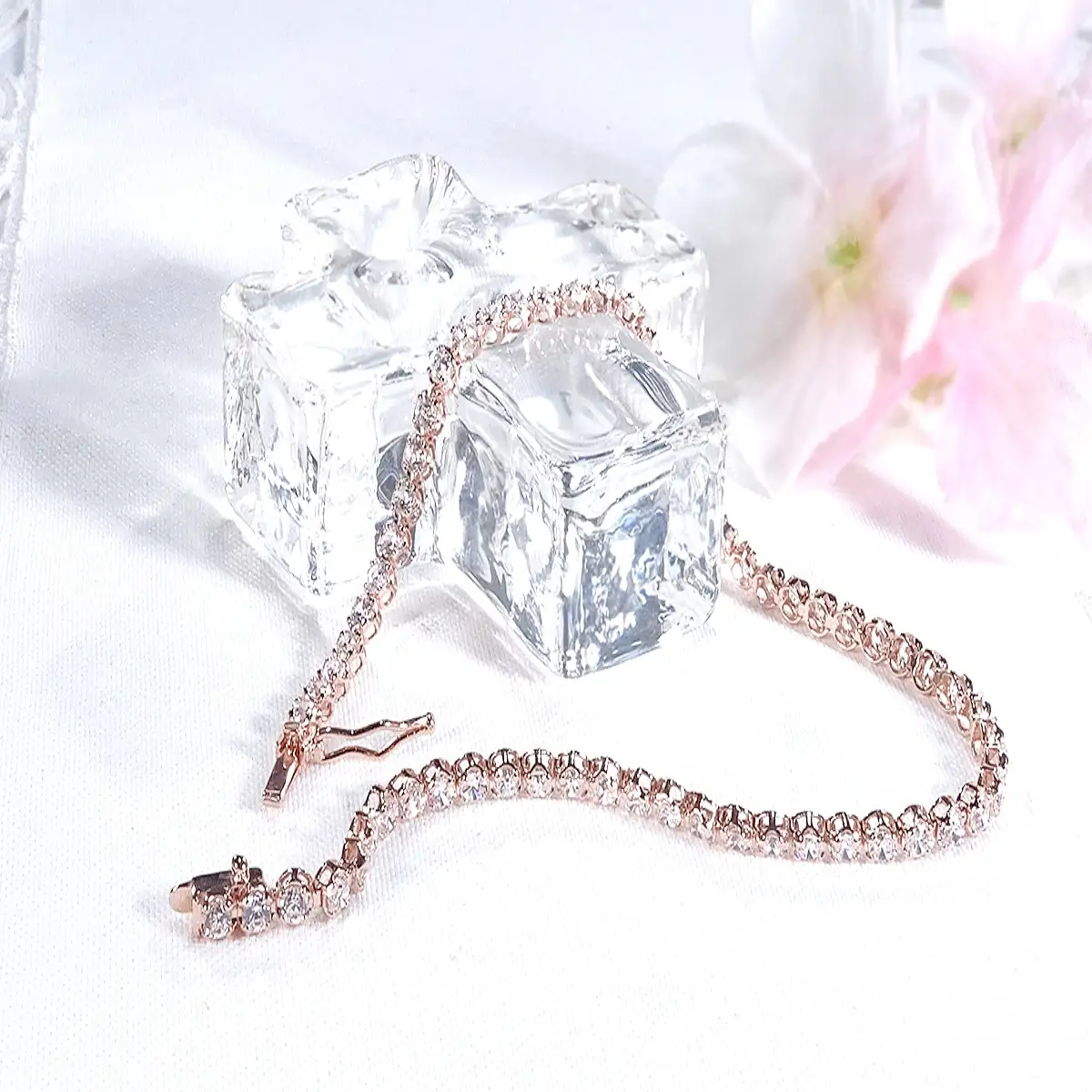 K18PG【2.0ct】ダイヤモンド テニス ブレスレット CSBL00019-18P SWAV089-b