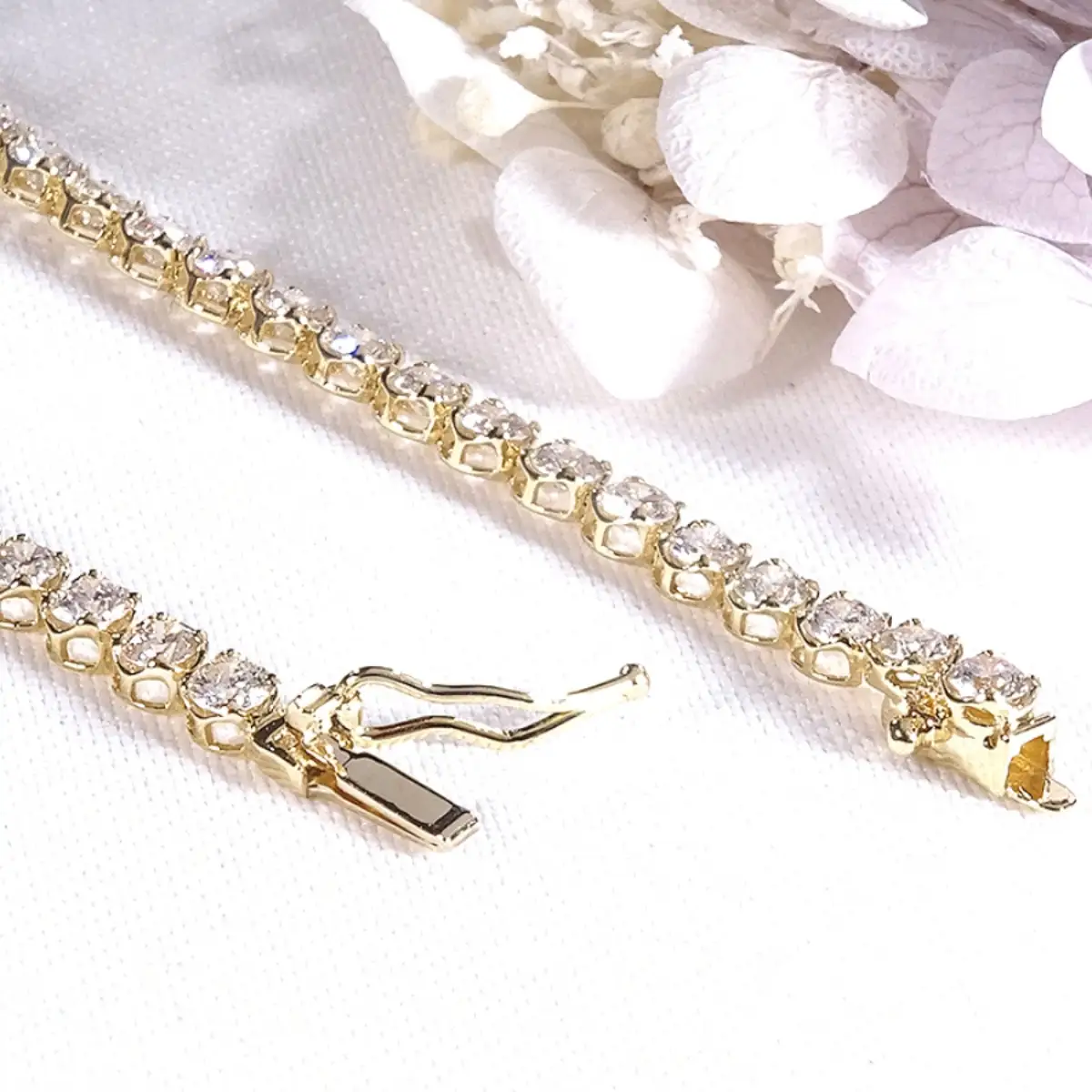 K18YG【3.0ct】ダイヤモンド テニス ブレスレット CSBL00018-18Y SWAV090-a