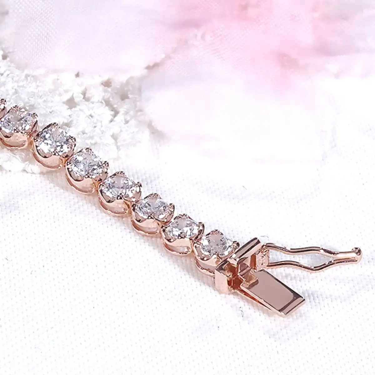 K18PG【5.0ct】ダイヤモンド テニス ブレスレット CSBL00036-18P SWAV091-b