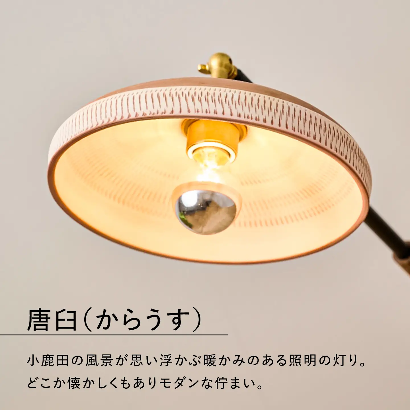 【アイアンスタンダードモデル】唐臼スタンドライト「karausu」フロアライト スタンダード 小鹿田焼 ライト　日田市 / eranoiwa[ARDL014]