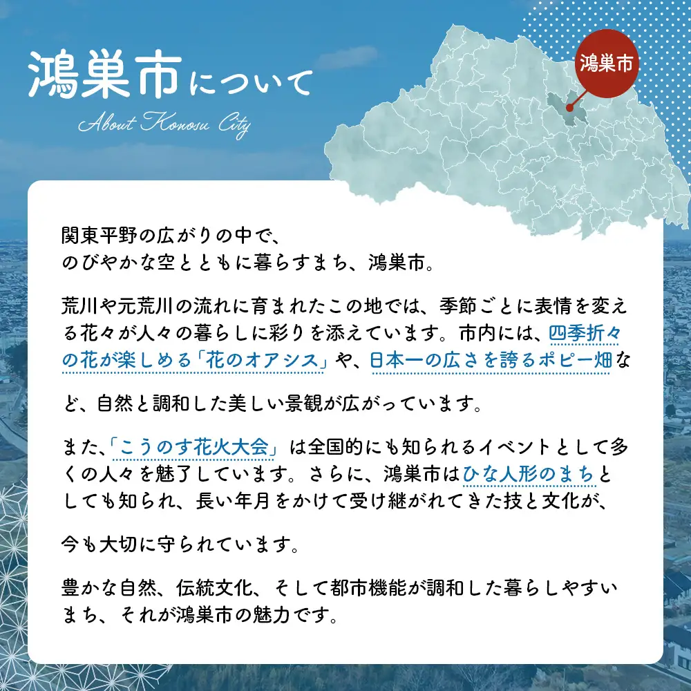 【返礼品なし】鴻巣市への応援寄附金（1口 5000円） No.604-03